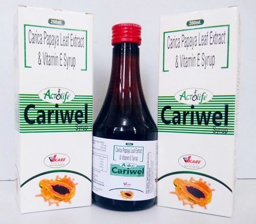 CARIWEL SYRUP - Carica Papaya Leaf Extract & Vitamin E Syrup