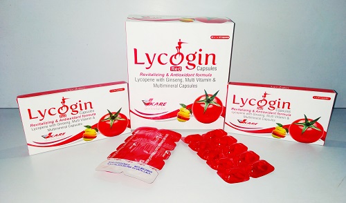 LYCOGIN - Lycopene, Ginseng, Vitamin A, Vitamin C, Vitamin B1, Vitamin B2, Vitamin B6, Vitamin B12, Vitamin B9, Vitamin D3, Dl-Methionine, Calcium Pantothenate, Niacinamide, Zinc Sulphate,