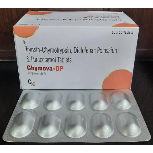 Trypsin, Diclofenac Potassium and Paracetamol Tablets