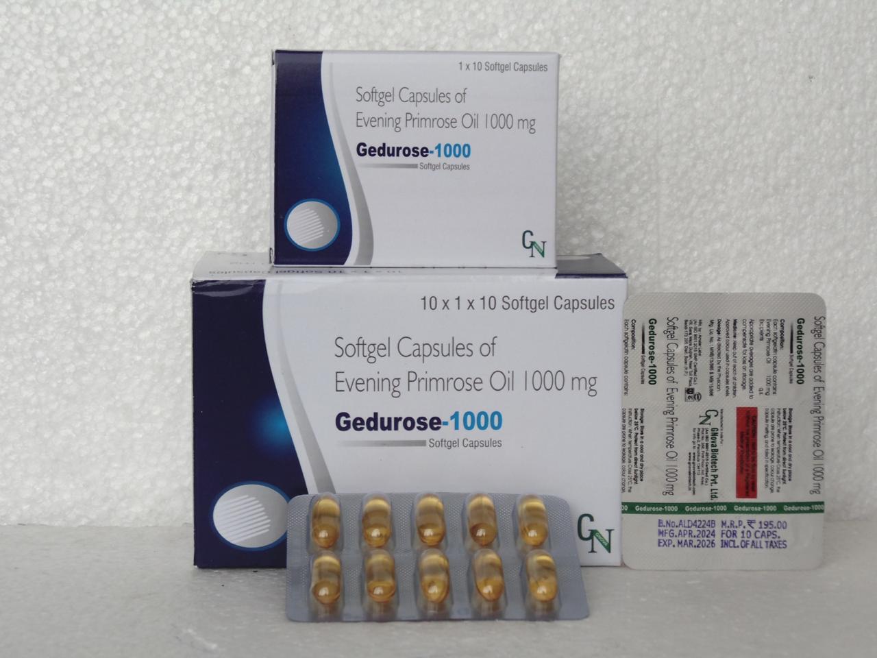 Softgel capsules of evening primrose